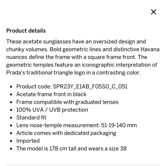 Prada Symbole Sunglasses - Slate Gray - Picture 5 of 9